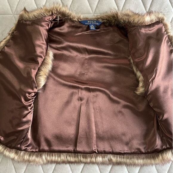 Polo Ralph Lauren Girls Kids Faux Fur Vest Gilet, Large 12-14, Perfect Condition - Picture 5 of 6